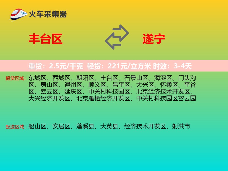 丰台区到遂宁物流专线