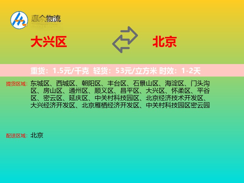 大兴区到北京长途搬家