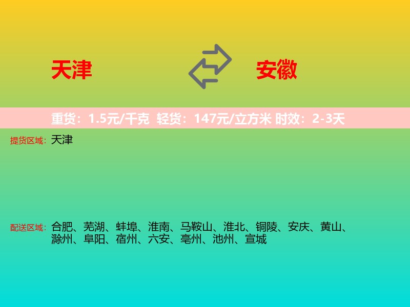 天津到安徽长途搬家