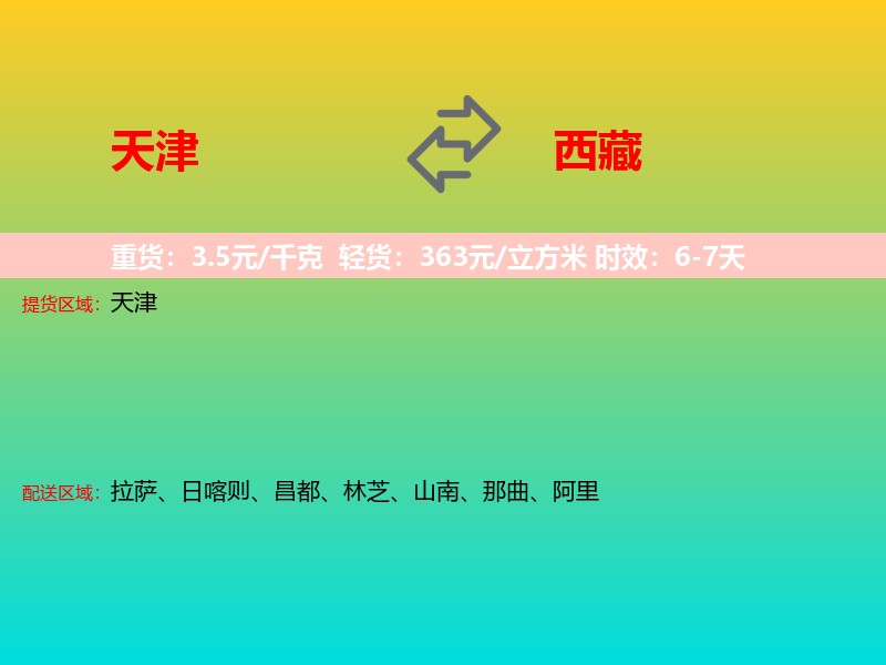 天津到西藏长途搬家