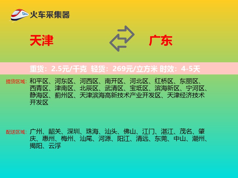 天津到广东物流专线