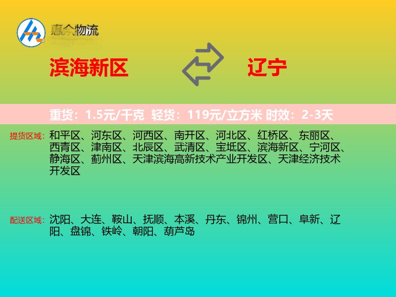 滨海新区到辽宁长途搬家