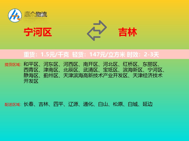 宁河区到吉林轿车托运