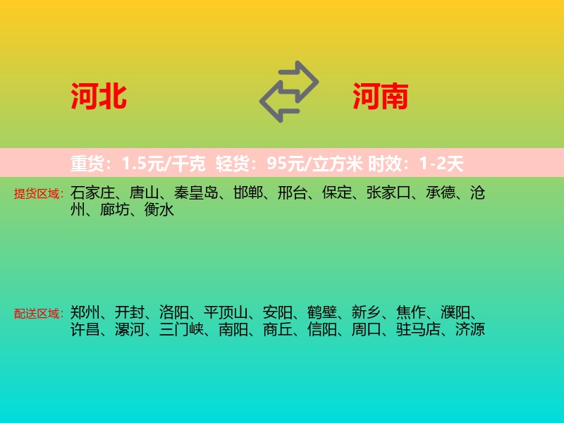 河北到河南长途搬家