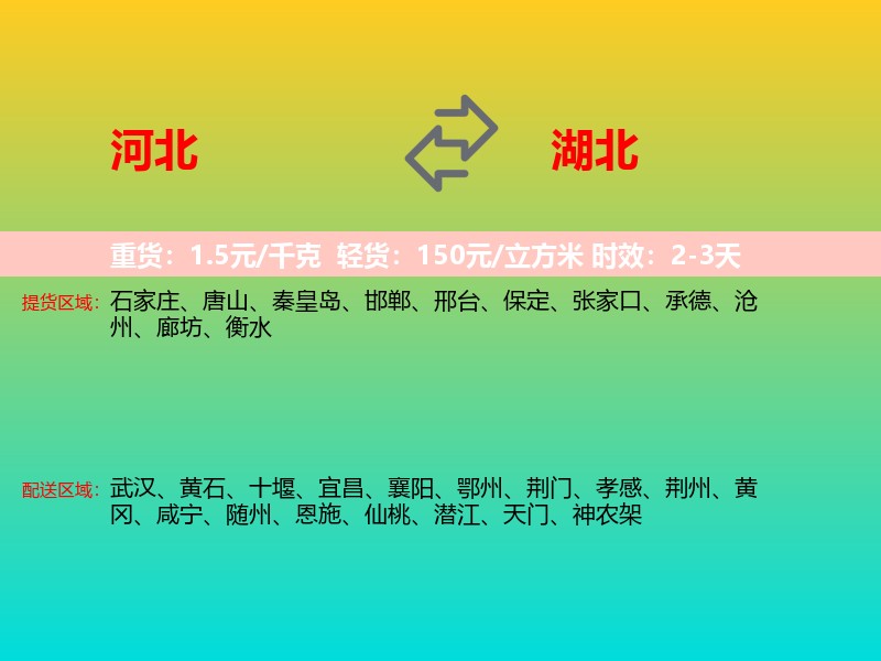 河北到湖北长途搬家