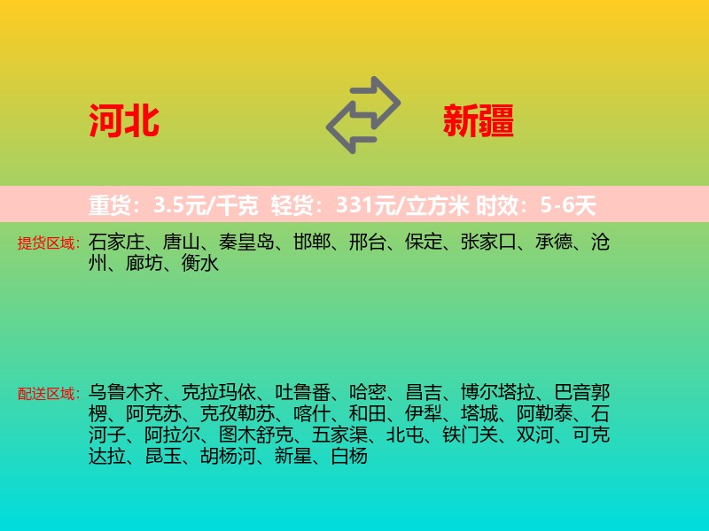 河北到新疆长途搬家