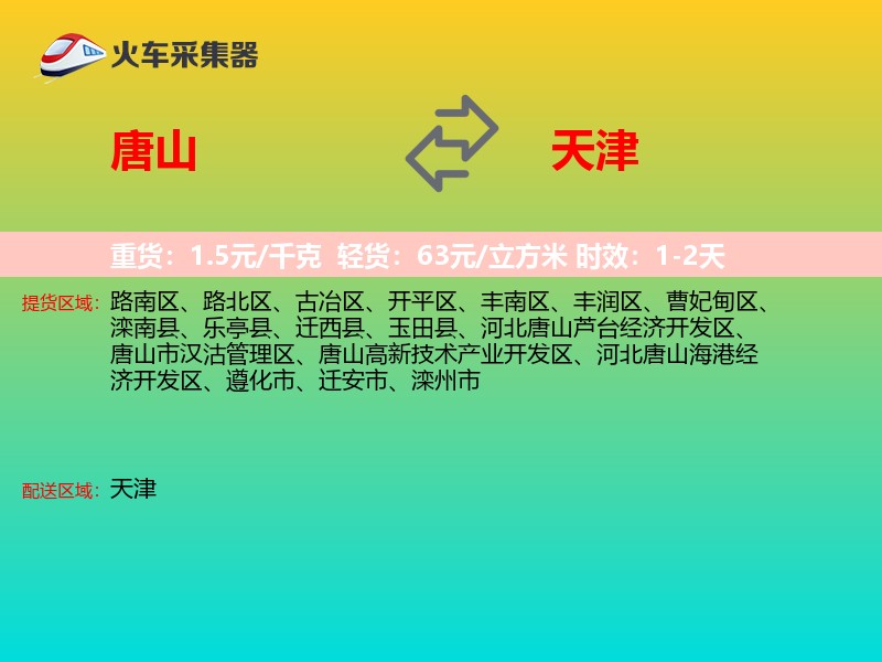 唐山到天津物流专线