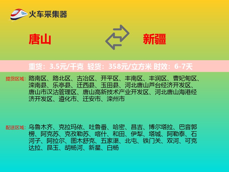 唐山到新疆物流专线