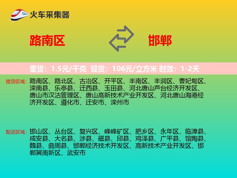 路南区到邯郸物流专线