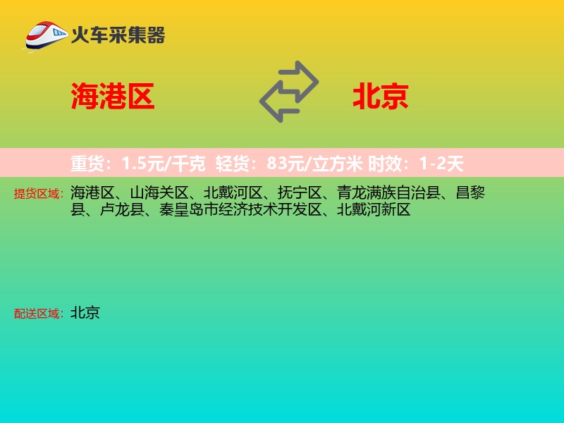 海港区到北京长途搬家