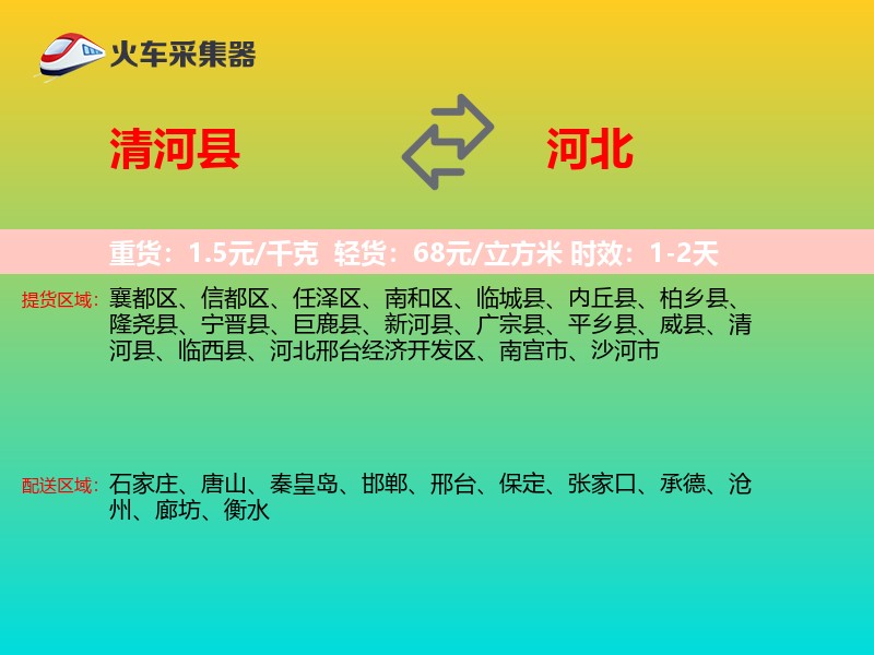 清河县到河北长途搬家