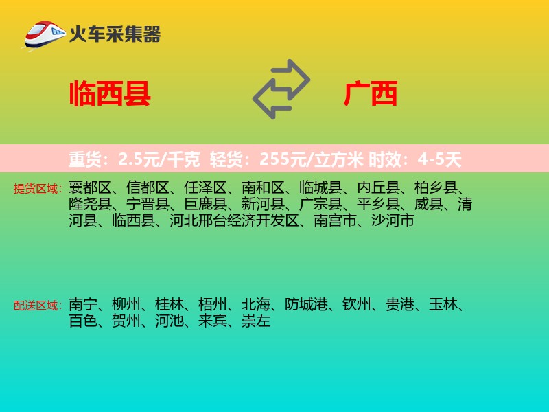 临西县到广西轿车托运