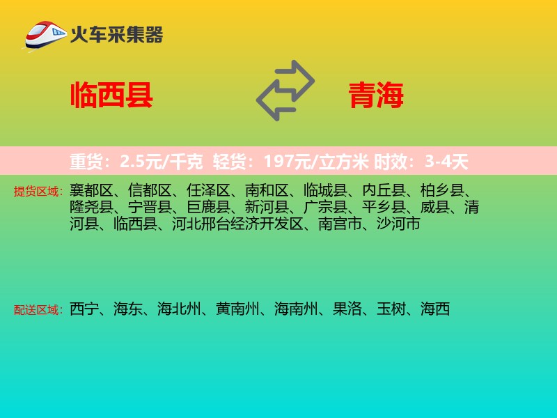 临西县到青海轿车托运