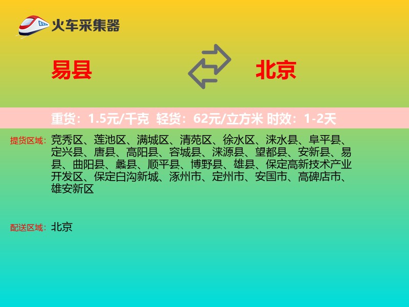 易县到北京长途搬家