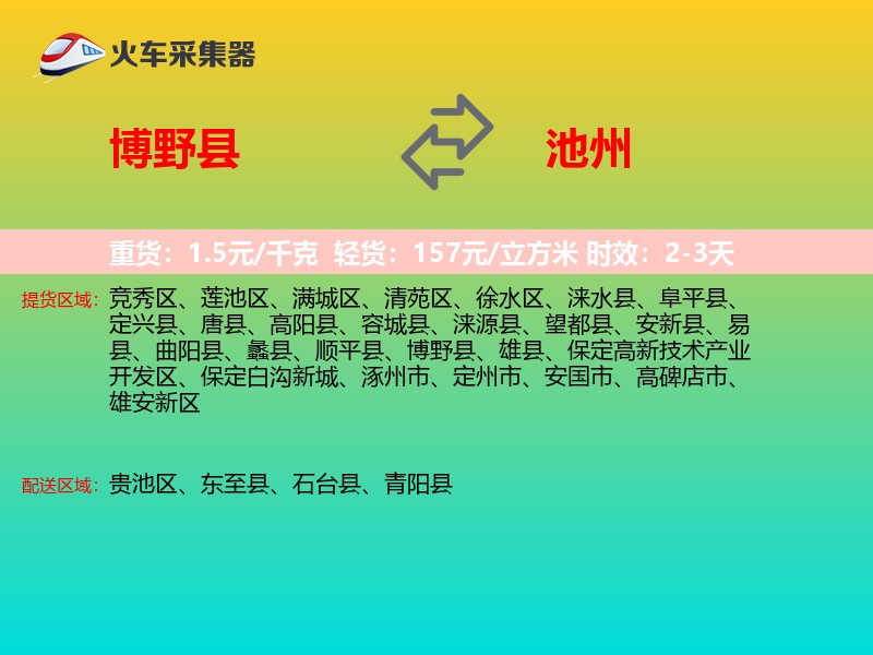 博野县到池州物流专线