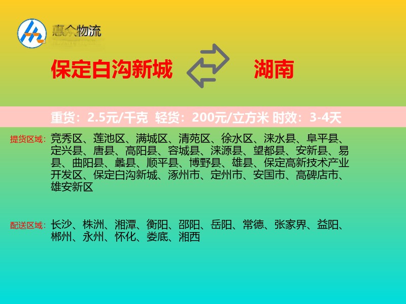 保定白沟新城到湖南轿车托运
