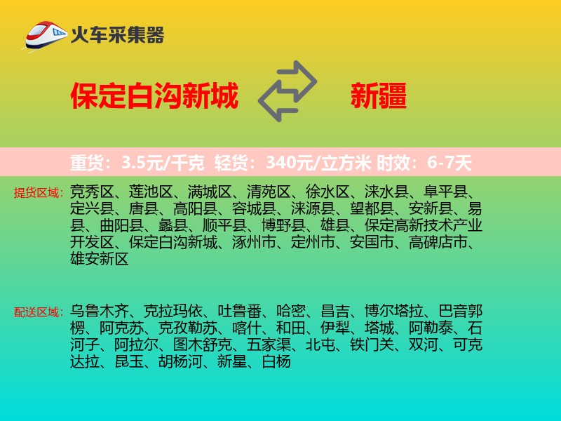 保定白沟新城到新疆轿车托运