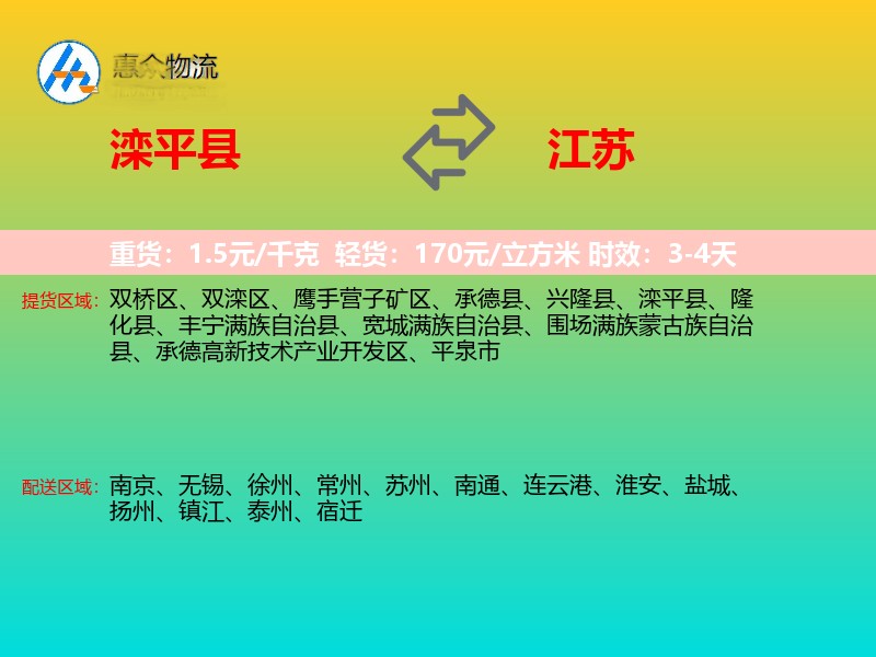 滦平县到江苏轿车托运