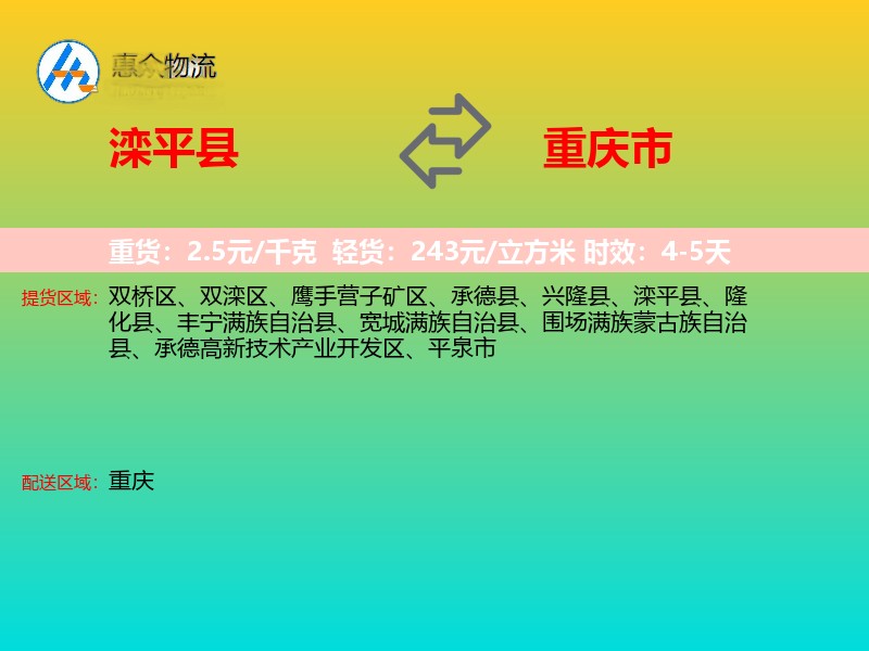 滦平县到重庆市轿车托运