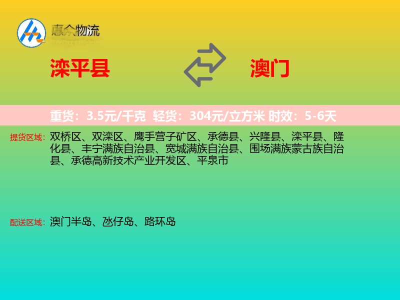 滦平县到澳门轿车托运
