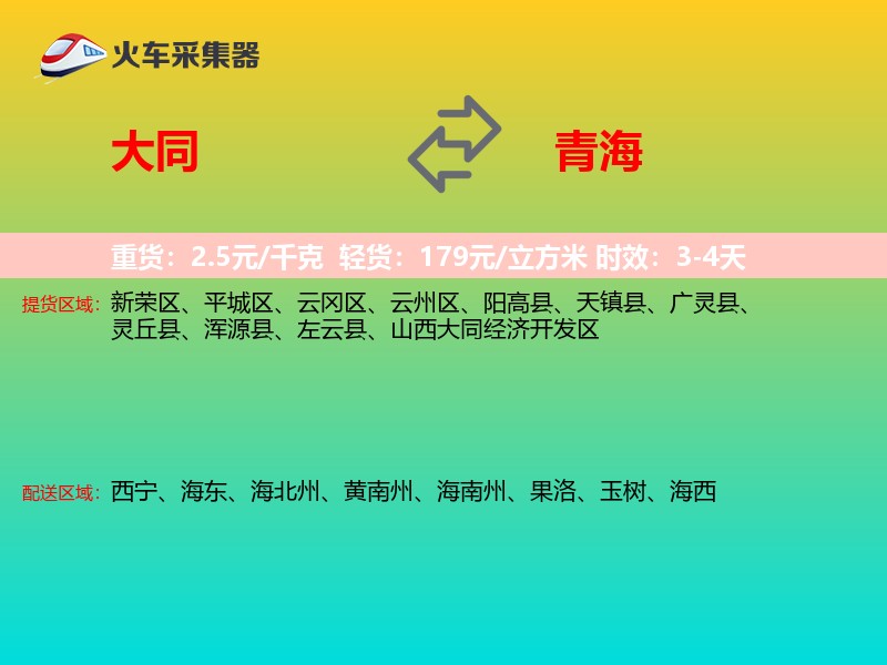 大同到青海轿车托运