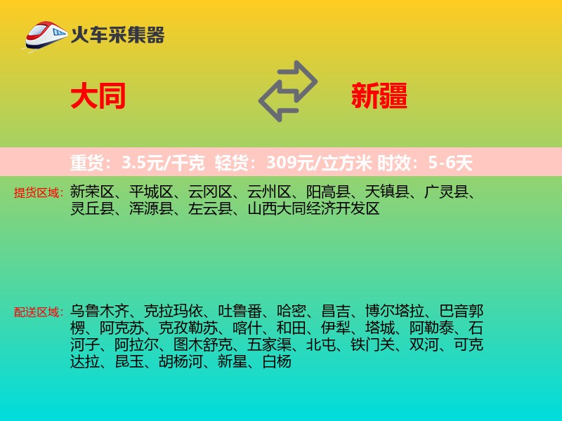 大同到新疆轿车托运