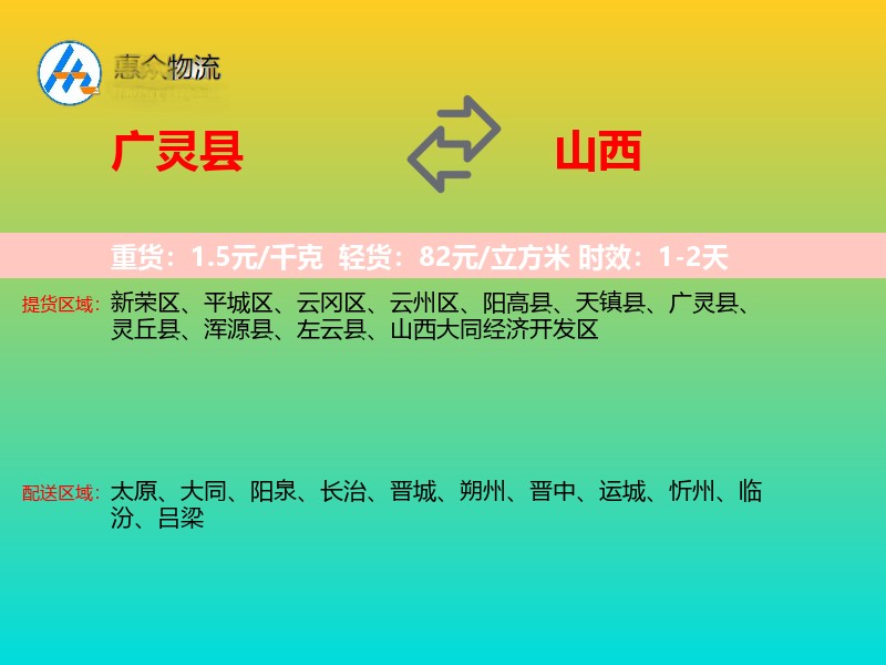 广灵县到山西长途搬家