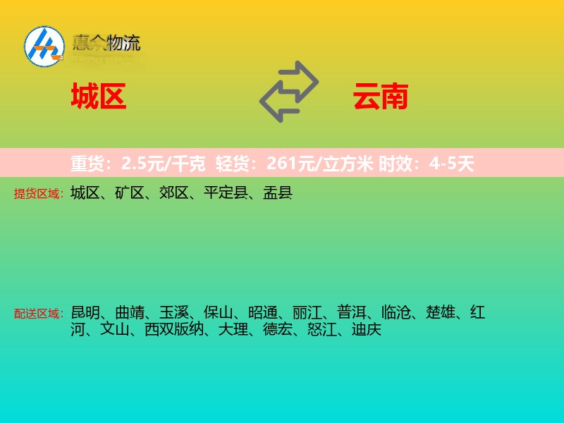 城区到云南长途搬家
