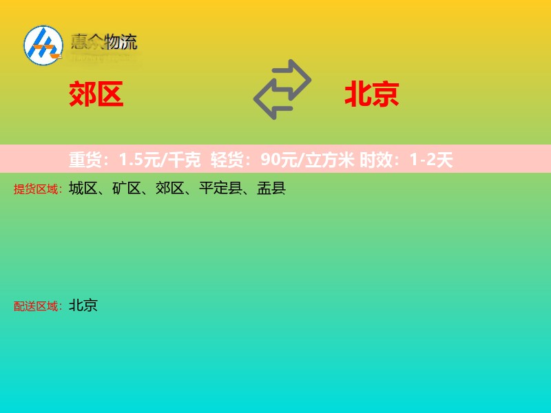郊区到北京长途搬家
