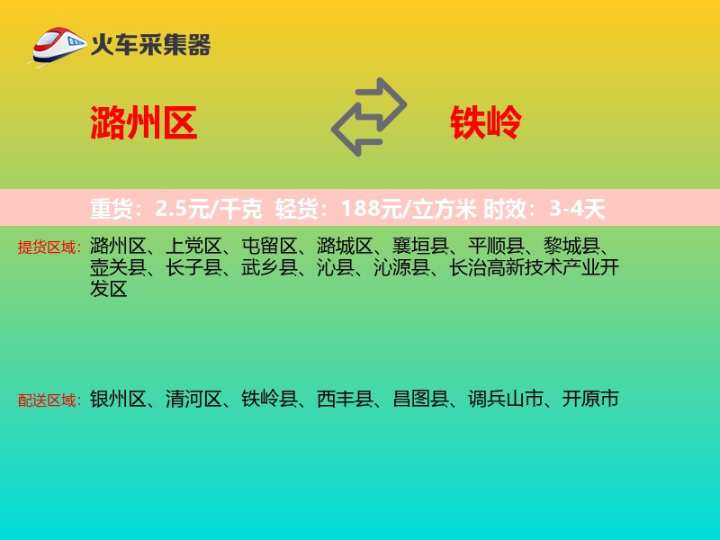 潞州区到铁岭物流专线