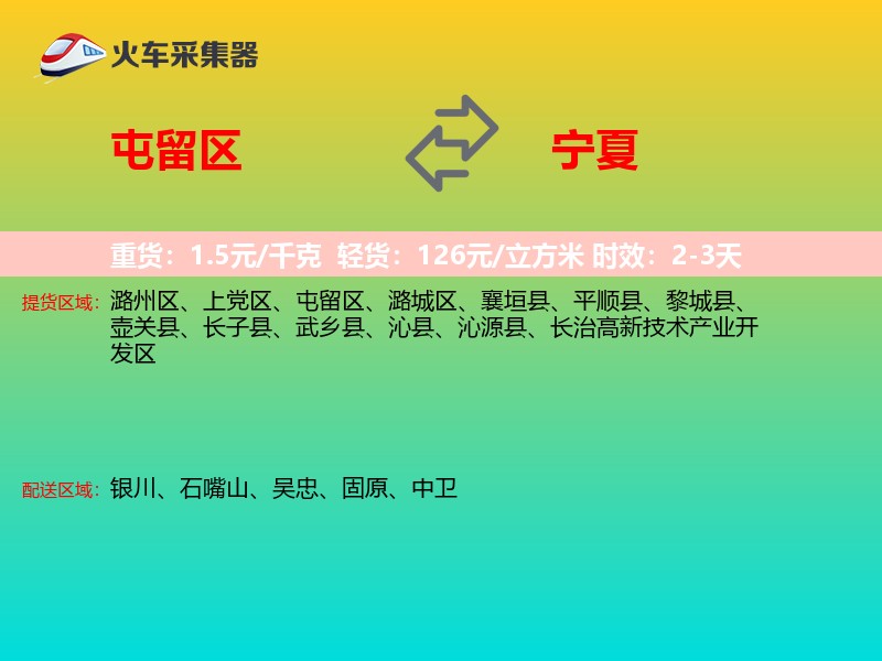 屯留区到宁夏长途搬家