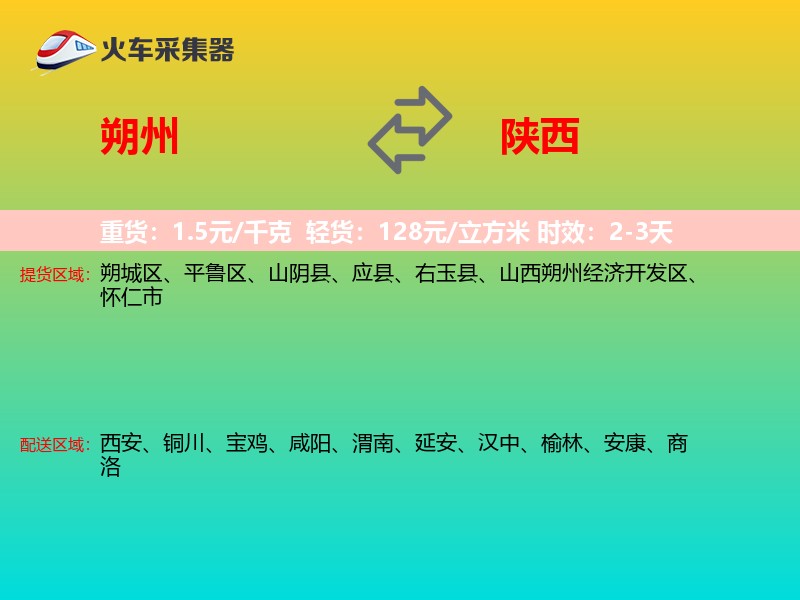 朔州到陕西物流专线