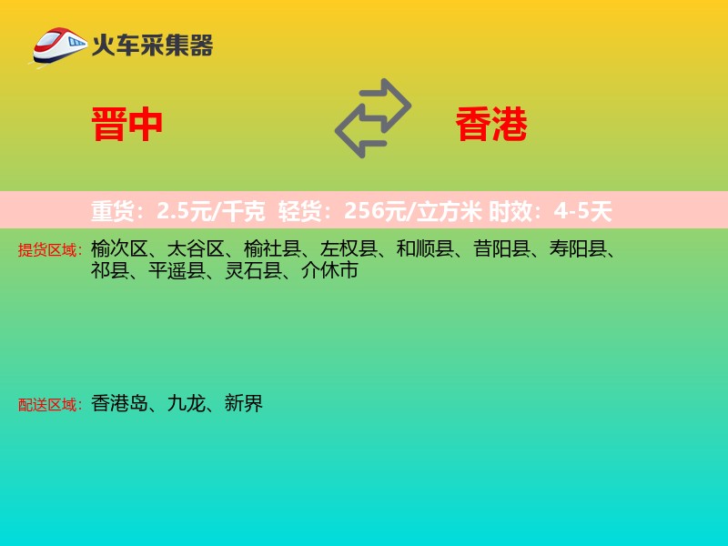 晋中到香港轿车托运