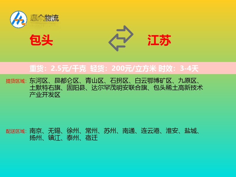 包头到江苏长途搬家