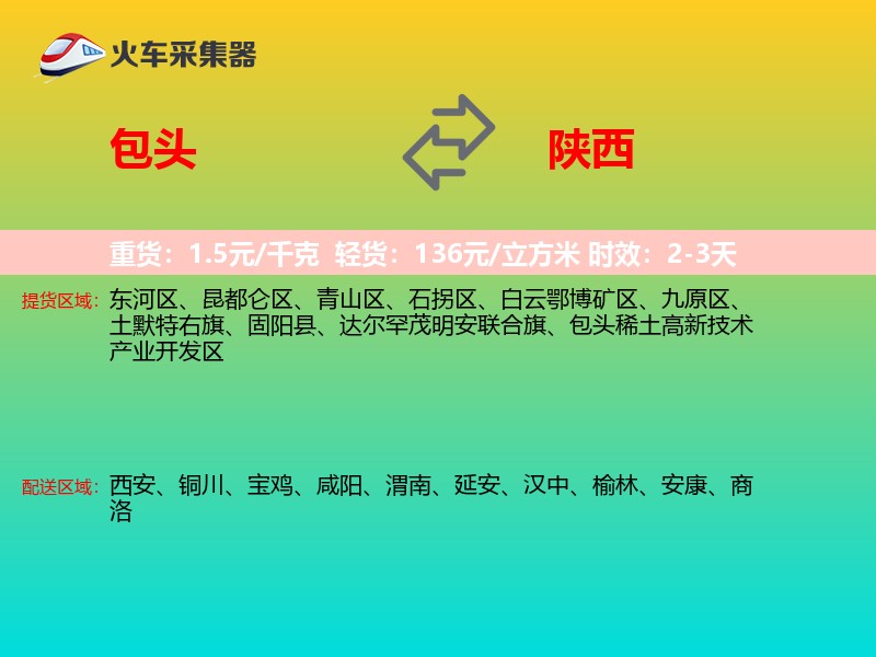 包头到陕西长途搬家