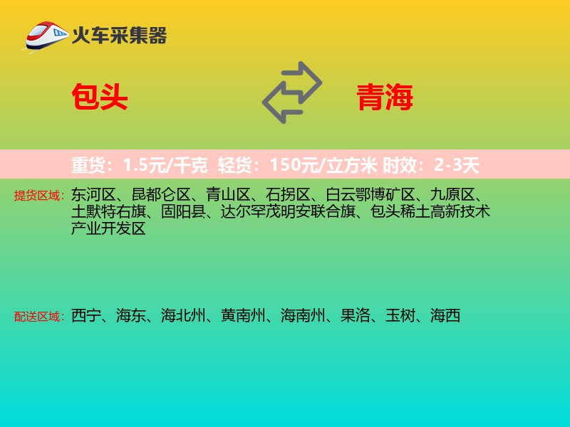 包头到青海物流专线