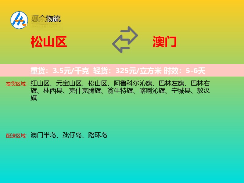 松山区到澳门长途搬家