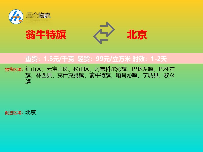 翁牛特旗到北京长途搬家