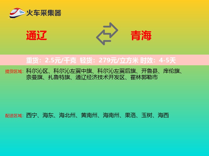 通辽到青海轿车托运