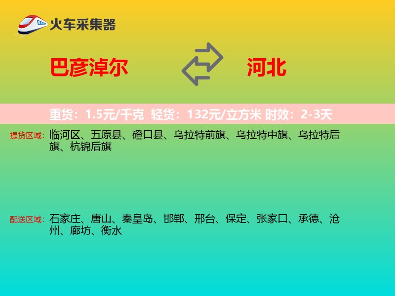 巴彦淖尔到河北轿车托运