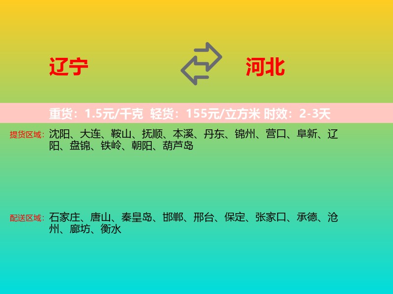 辽宁到河北长途搬家