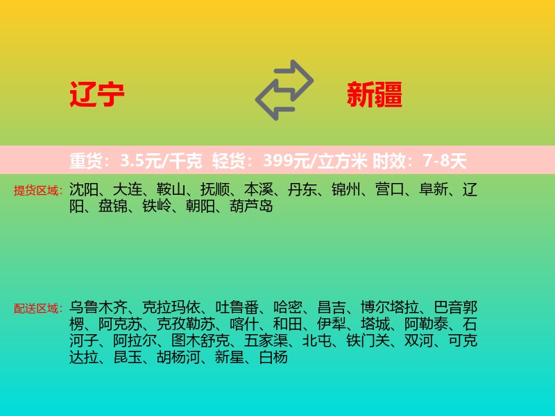 辽宁到新疆长途搬家