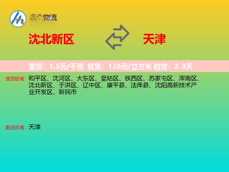 沈北新区到天津长途搬家