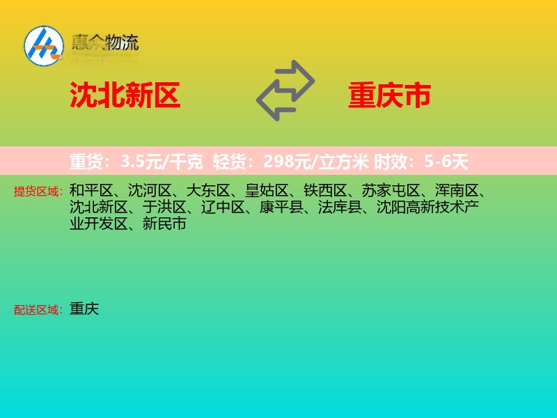 沈北新区到重庆市长途搬家
