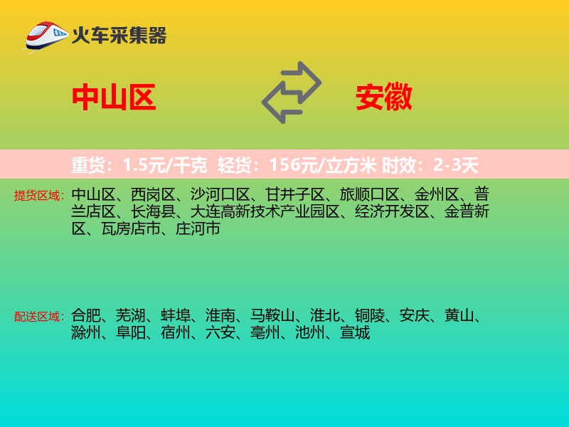 中山区到安徽物流专线