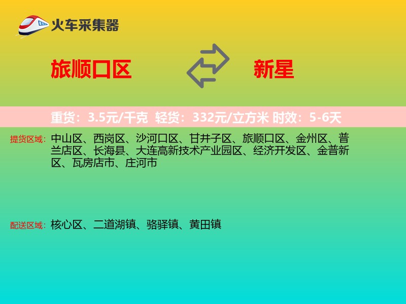 旅顺口区到新星物流专线