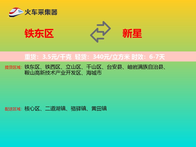 铁东区到新星物流专线