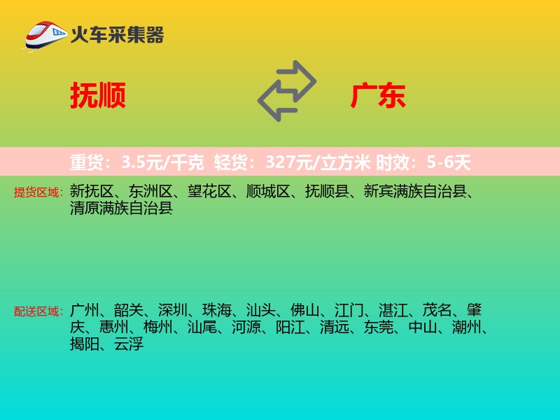 抚顺到广东轿车托运