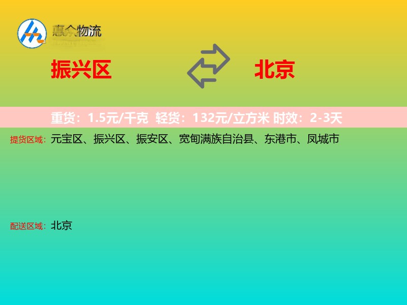 振兴区到北京长途搬家