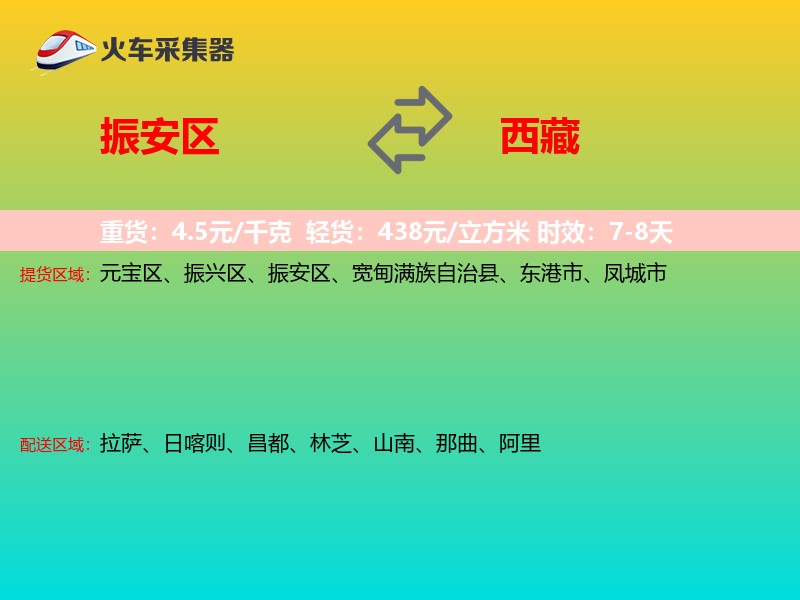 振安区到西藏物流专线